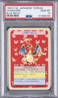 1995 Pokemon Japanese Topsun Charizard, Scarce Blue Back – PSA GEM MT 10 "1 of 1!"